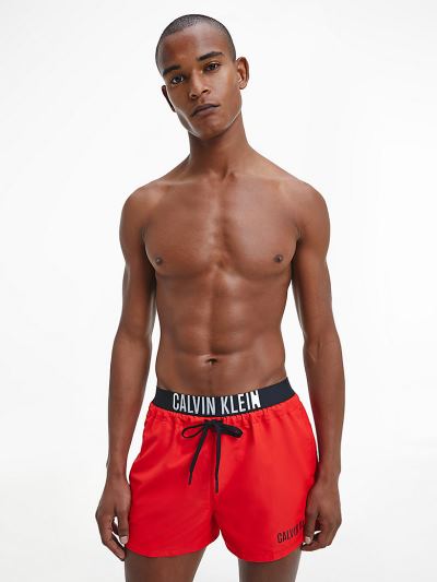 Calvin Klein Fürdőruha HU460165 | Calvin Klein Intense Power Short Drawstring Férfi Úszónadrág Piros
